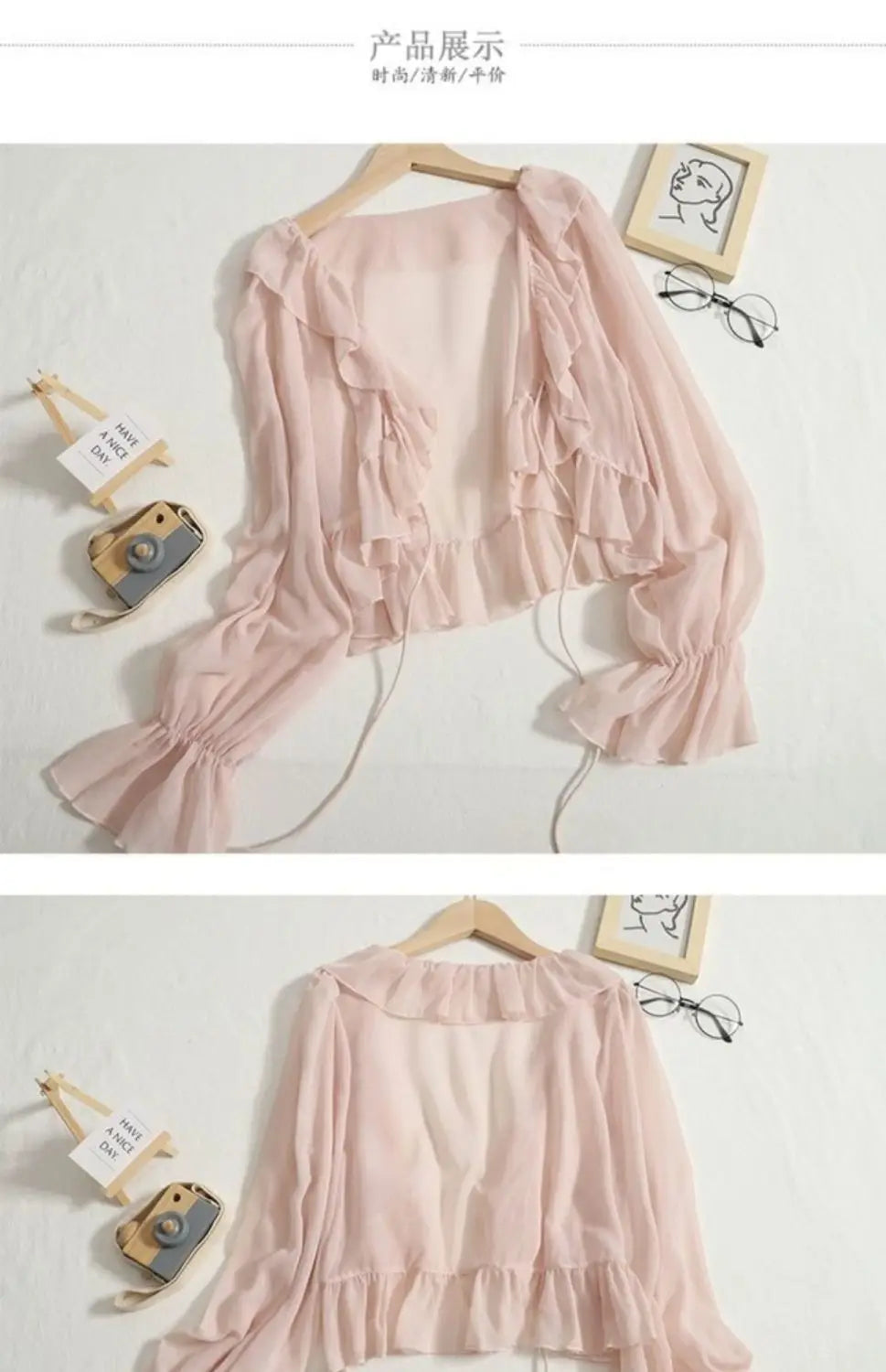 Blouses Women Lace-up Summer New Design Thin Trendy Long Sleeve Leisure Sweet Girls All-match Korean Style Tender Streetwear Ins