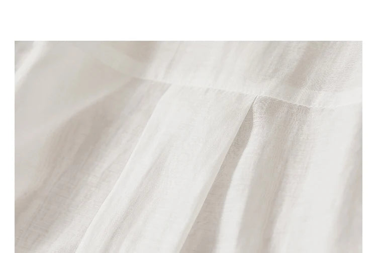 SENTUBILA Sheer Knot Shirts Women 2025 Elegant Casuals Long Drop Sleeve Button Up Shirts & Blouses Female Clothes 132C48674