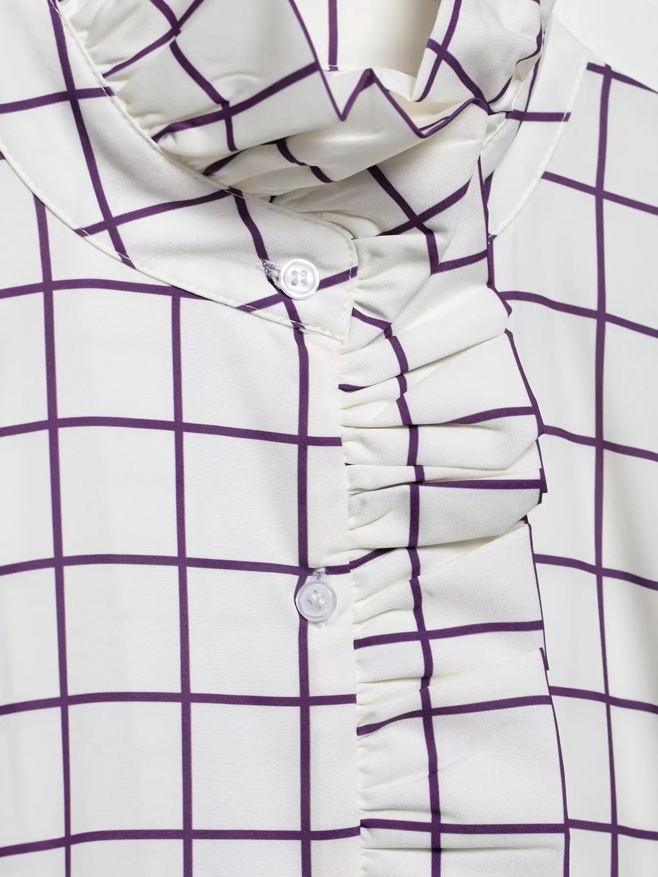 Ruffles Women Sweet Shirts 2025 Fashion Ladies Casual Purple Striped Blouses for Party Female Chic Tops Girls Cute Clothes