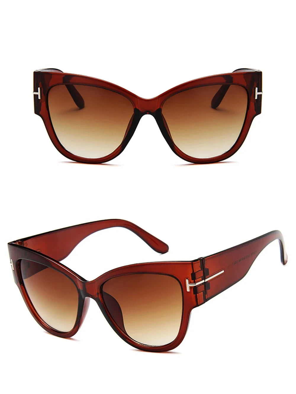 RBB Luxury Black Cat Eye Oversized Sunglasses for Women – 2024 Designer Gradient Shades