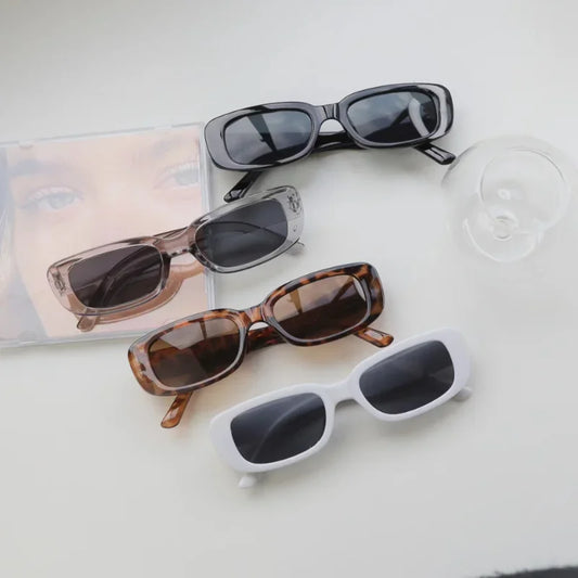 RBB Vintage Oval Sunglasses – UV400 Small Rectangle Ellipse Eyewear for Women