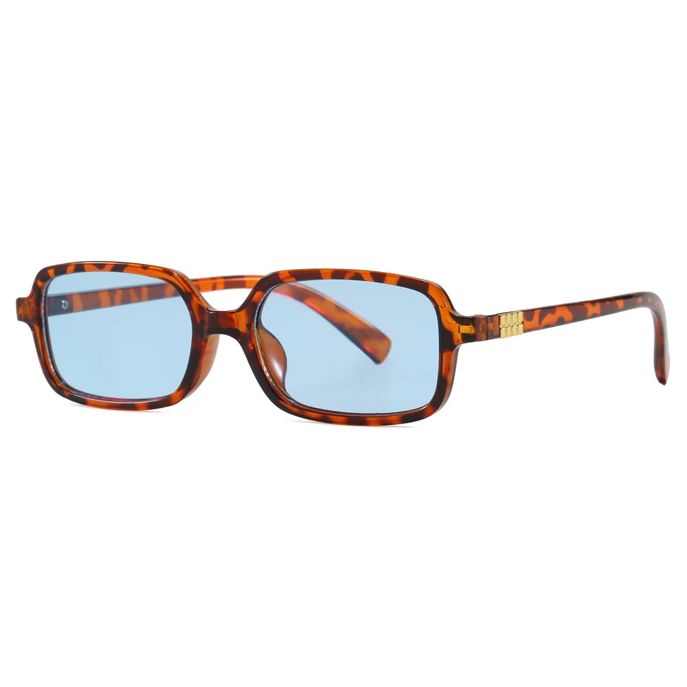 RBB Small Rectangular Sunglasses Set – Minimalist Retro UV400 Eyewear for Women & Unisex