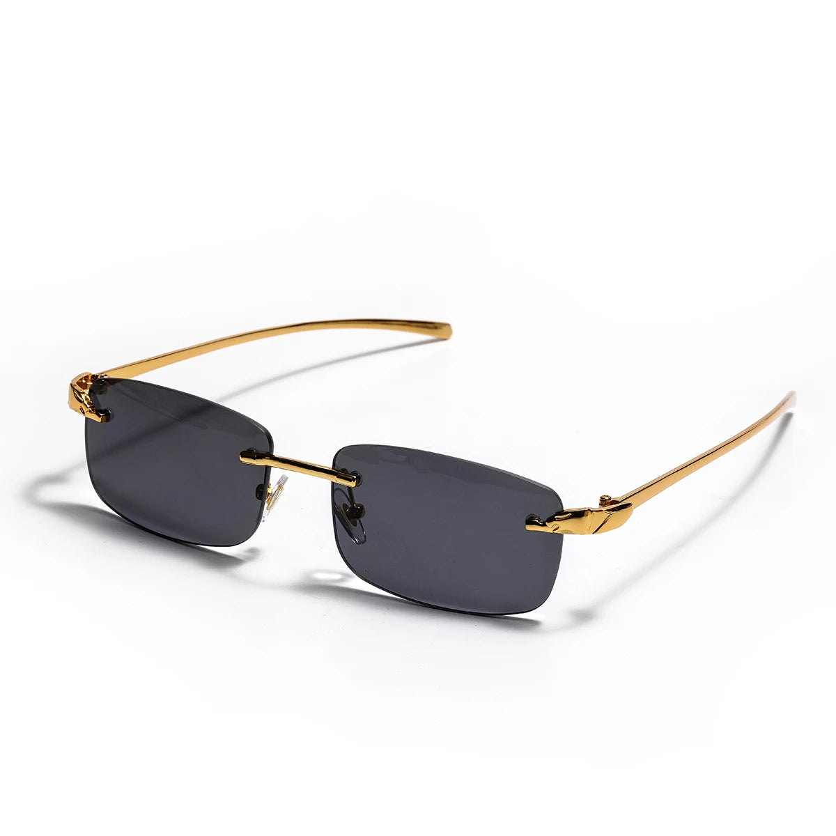 RBB Rimless Square Metal Sunglasses – Unisex UV400 Outdoor Designer Shades