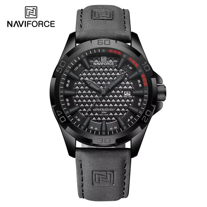 RBB Men’s Fashion Quartz Watch – Leather Strap, Sporty, Waterproof, Calendar Display