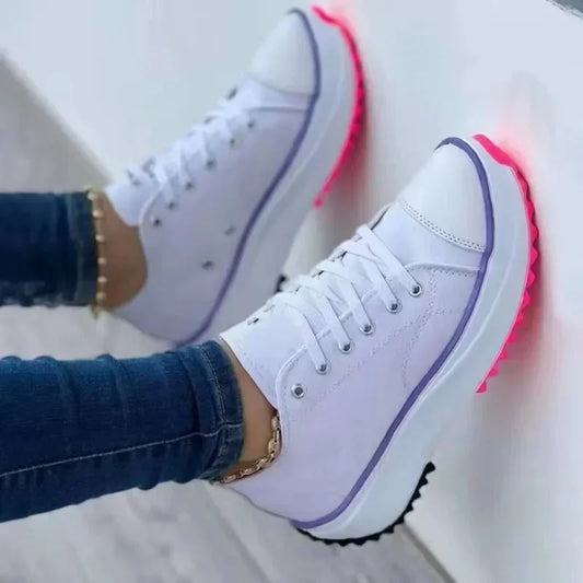 Women's Canvas Low-Top Casual Shoes | Lightweight, Solid Color, Round Toe | Large Sizes Available