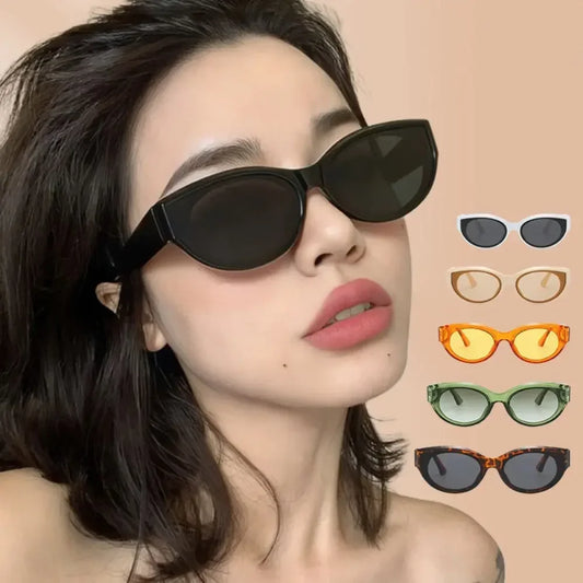 RBB Women’s Vintage Cat Eye Sunglasses – Oval Elliptic Square Shades