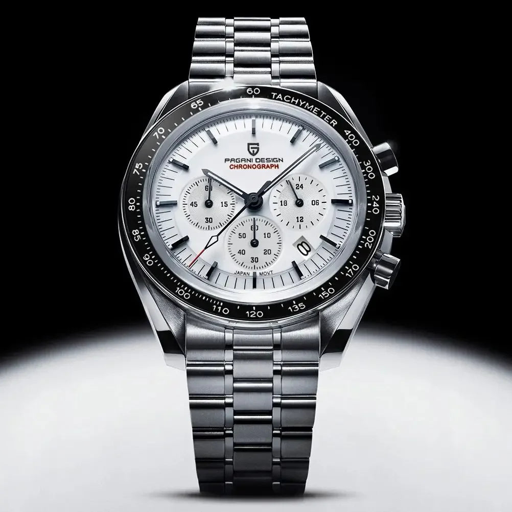RBB PD-1701 V5 Men’s Chronograph Watch – 2024 Luxury Quartz Sports Timepiece with AR Sapphire Glass & 100M Water Resistance