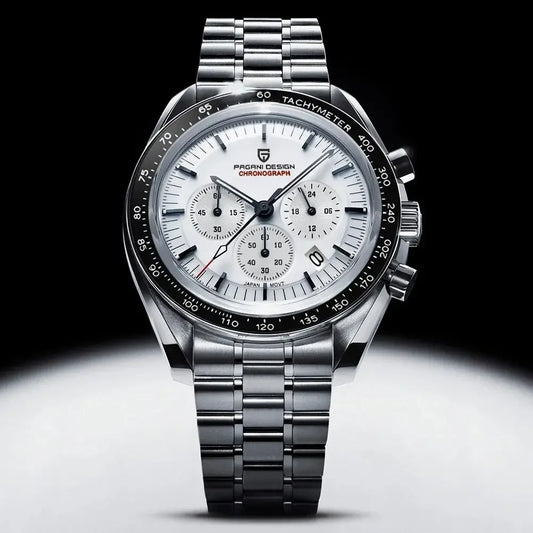 RBB PD-1701 V5 Men’s Chronograph Watch – 2024 Luxury Quartz Sports Timepiece with AR Sapphire Glass & 100M Water Resistance