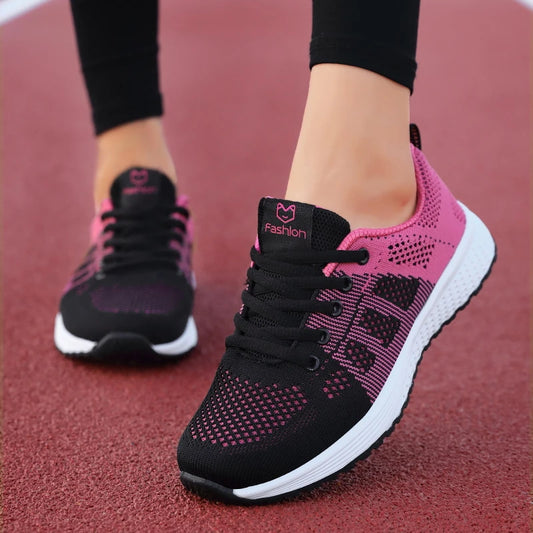 RBB Women’s Breathable Running Shoes – Lightweight Lace-Up Sneakers for Hard Court