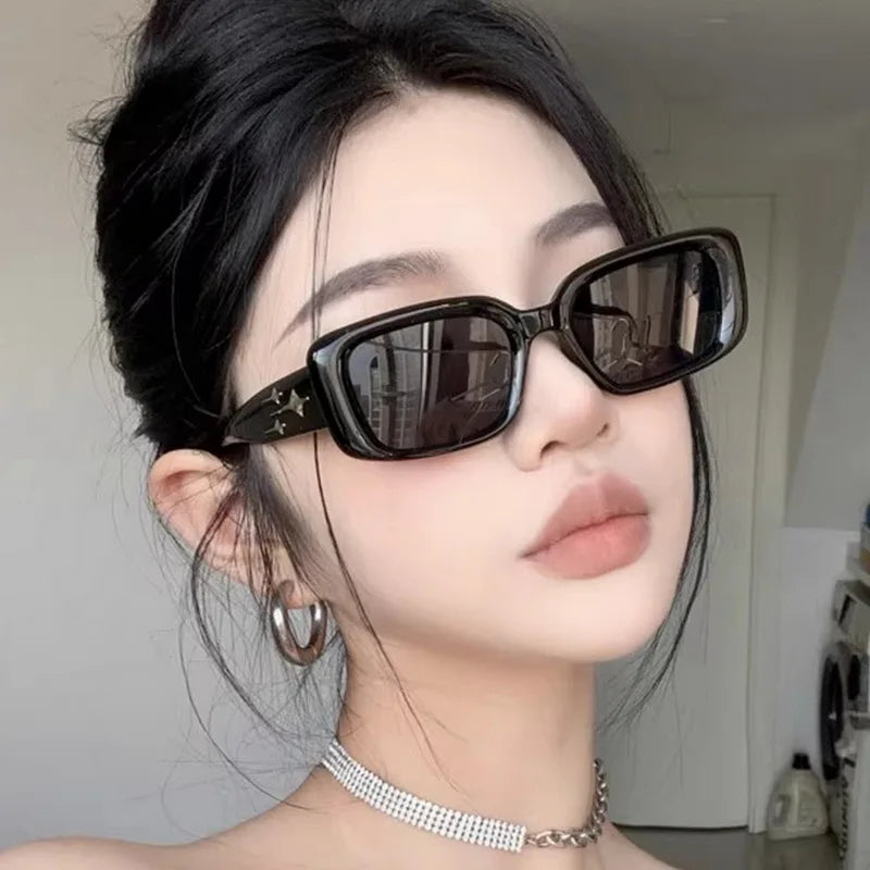 RBB Retro Y2K Small Square Cat Eye Sunglasses – Fashion Colorful Mirror Goggles for Women & Men | Sports & Punk Style