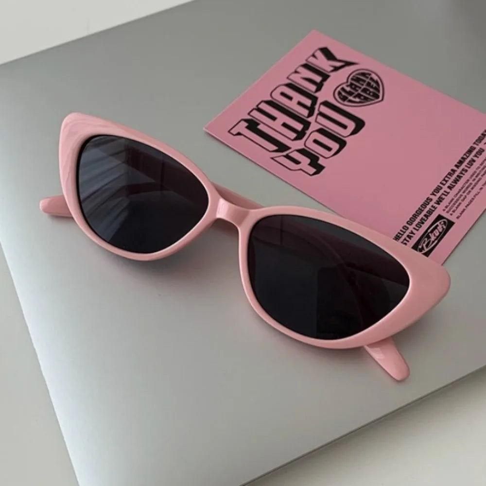 RBB 4PCS Small Cat Eye Sunglasses – Retro Hip-Hop Fashion Eyewear for Women