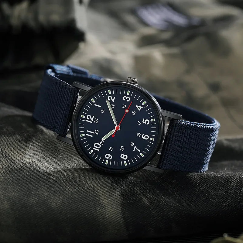 RBB Military Men’s Watch – Outdoor Sports Quartz Wristwatch with Nylon Band & Luminous Display
