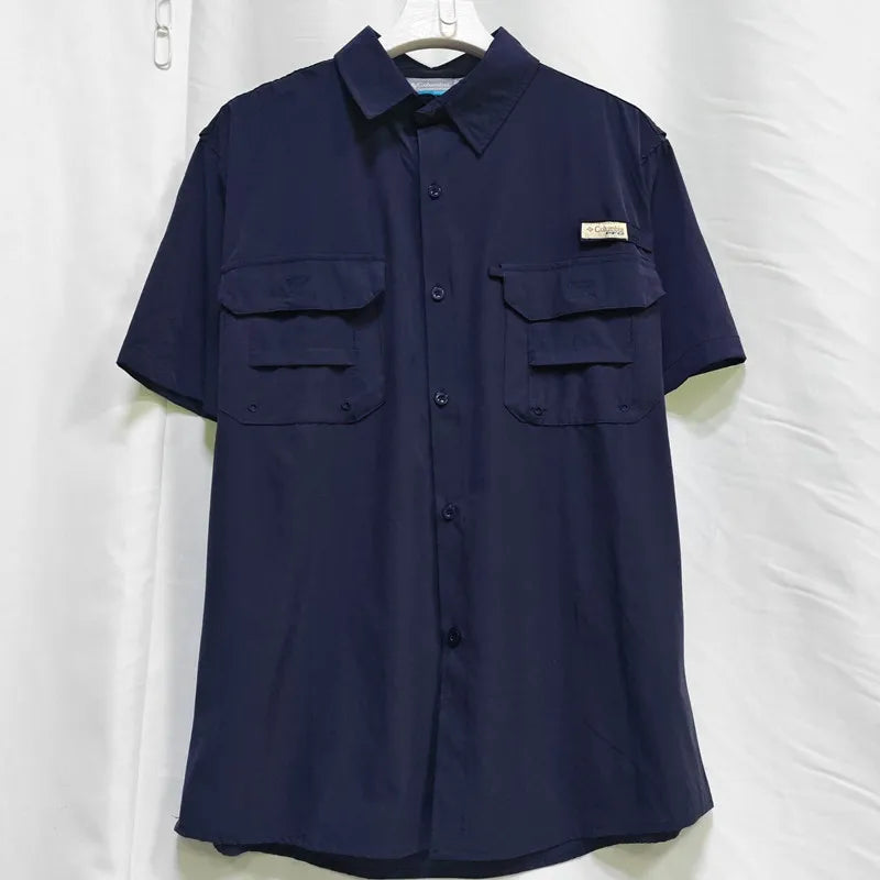 RBB Men’s Quick-Dry Outdoor Shirt – Breathable Short Sleeve, Sunscreen Protection