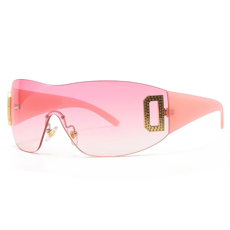 RBB Y2K One-Piece Sunglasses – Unisex UV400 Designer Punk Sports Shades