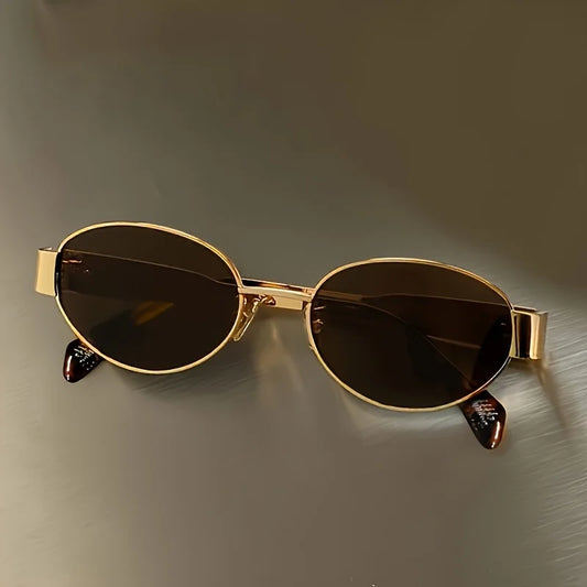 RBB Fashion Sunglasses – Metallic High-End Oval Retro Design for Women (Model LS01)