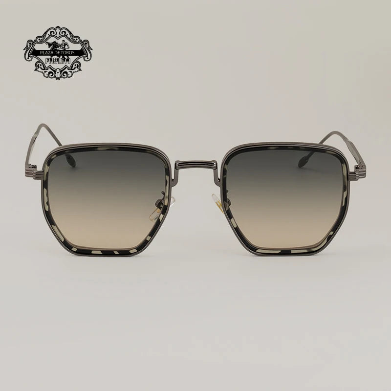 RBB Retro Polygon Square Sunglasses – UV400 Gradient Vintage Eyewear for Men & Women