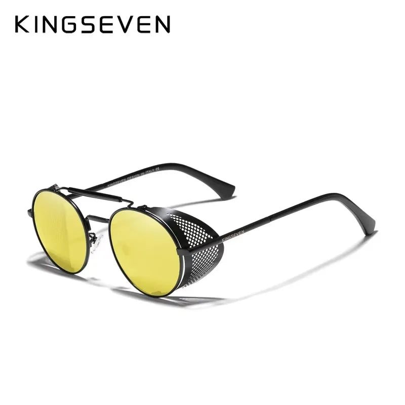 RBB Retro Steampunk Round Sunglasses – Polarized UV400 Gothic Vintage Eyewear