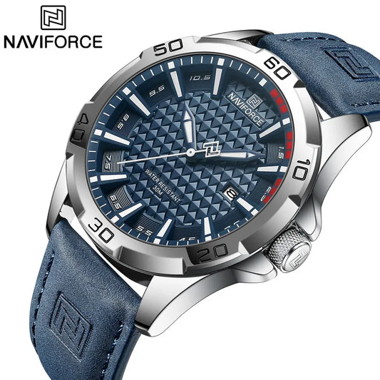 RBB Men’s Fashion Quartz Watch – Leather Strap, Sporty, Waterproof, Calendar Display