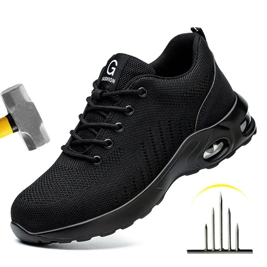 RBB Breathable Steel Toe Safety Shoes for Men & Women – Puncture-Resistant Work Sneakers