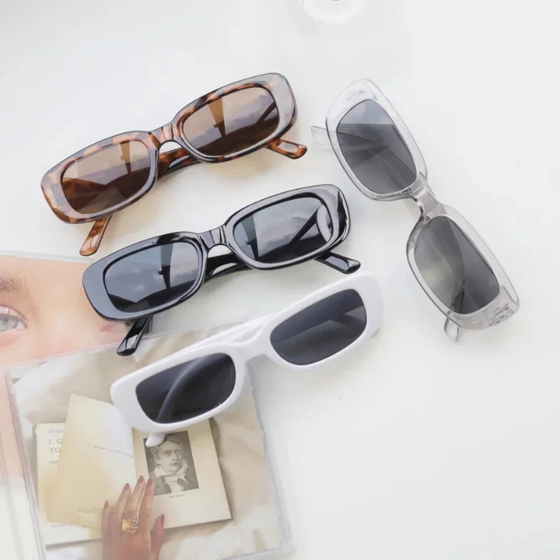 RBB Vintage Oval Sunglasses – UV400 Small Rectangle Ellipse Eyewear for Women