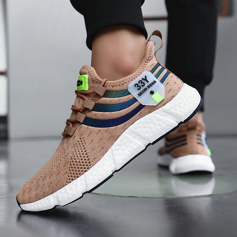 Men’s Summer Mesh Running Sneakers | Breathable, Lightweight, Casual Sport Shoes