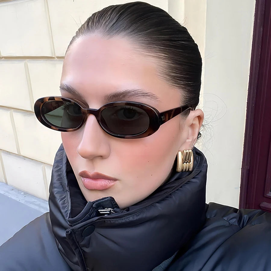 RBB Elliptical Retro Sunglasses – Small Frame UV400 Eyewear for Women & Men | 2025 Trend