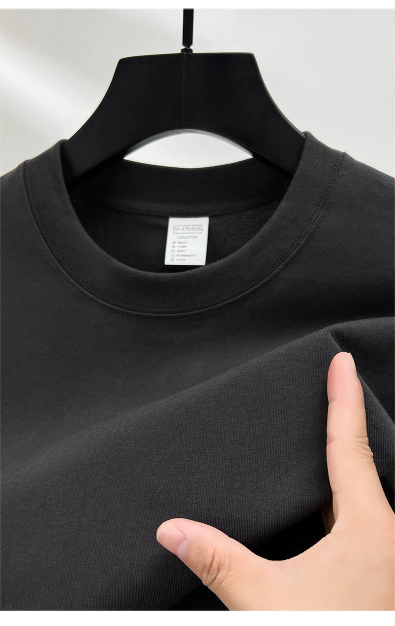RBB Men’s 100% Pure Cotton Summer T-Shirt – High-End Fashionable Short Sleeve Round Neck, Breathable Half Sleeve Top