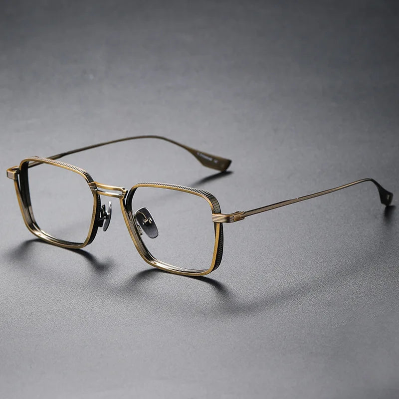 RBB Retro Square Optical Glasses – Pure Titanium Eyeglass Frames for Men & Women