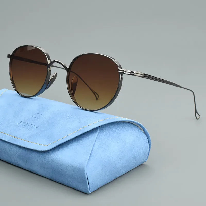 RBB 2025 Luxury Oval Sunglasses – Vintage Titanium UV400 Eyewear for Men & Women