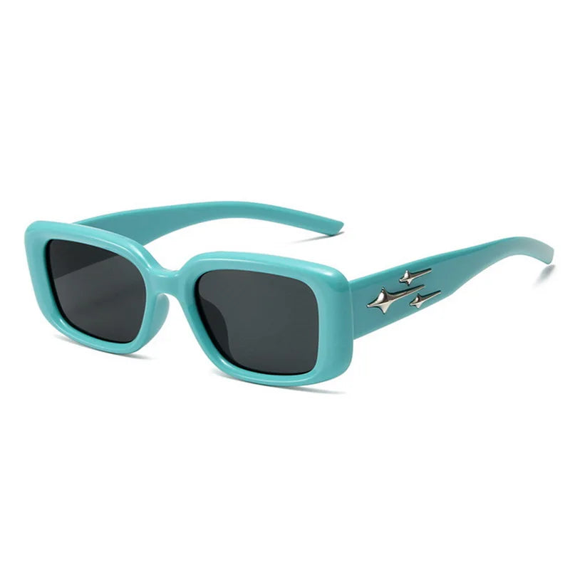 RBB Retro Y2K Small Square Cat Eye Sunglasses – Fashion Colorful Mirror Goggles for Women & Men | Sports & Punk Style