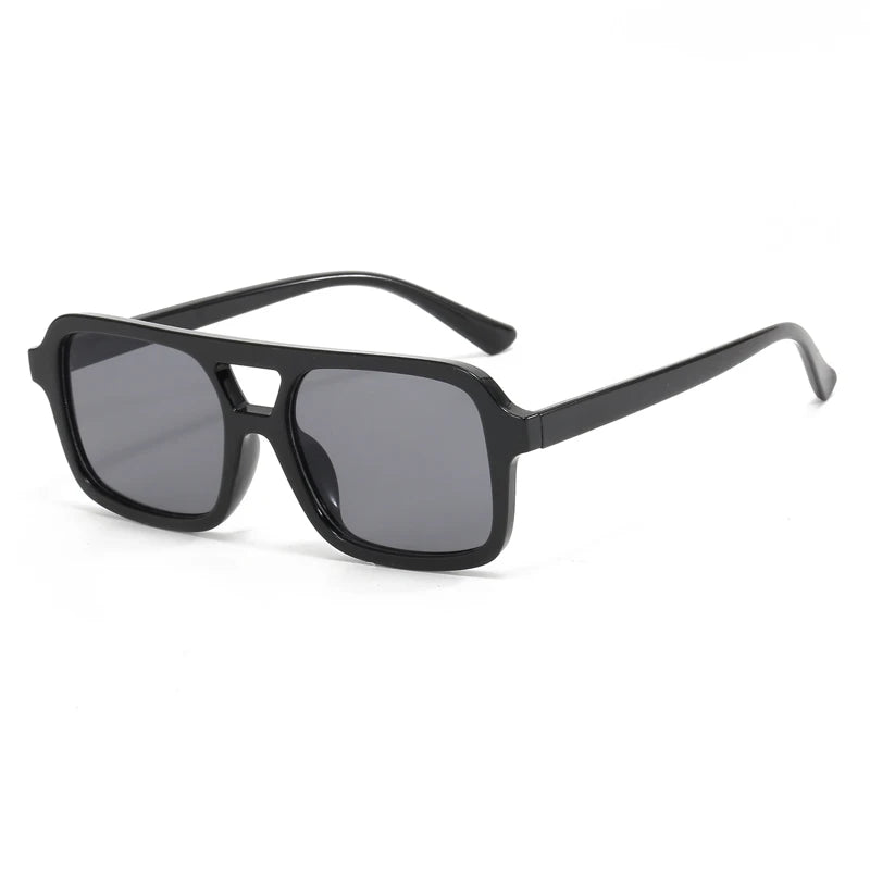 RBB Y2K Double Beam Sunglasses – Small Frame Retro UV Protection Outdoor Eyewear
