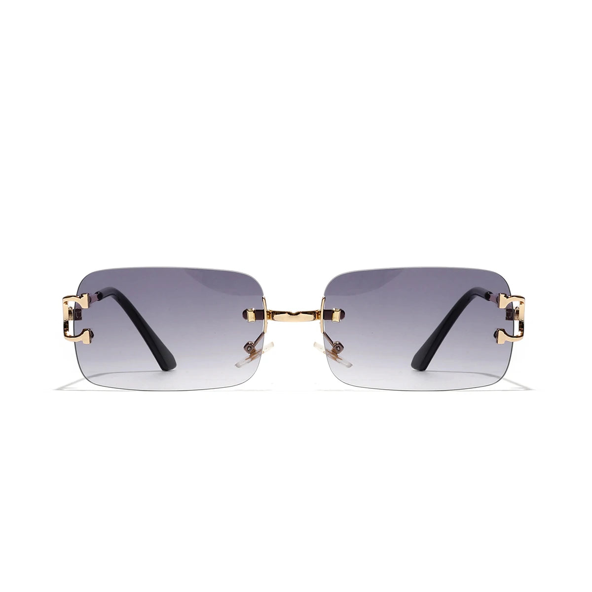 RBB 2025 Rimless Square UV400 Sunglasses – Unisex Designer Outdoor Metal Frame Shades