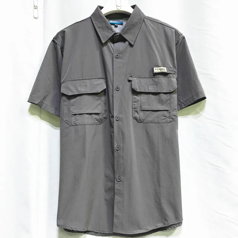 RBB Men’s Quick-Dry Outdoor Shirt – Breathable Short Sleeve, Sunscreen Protection