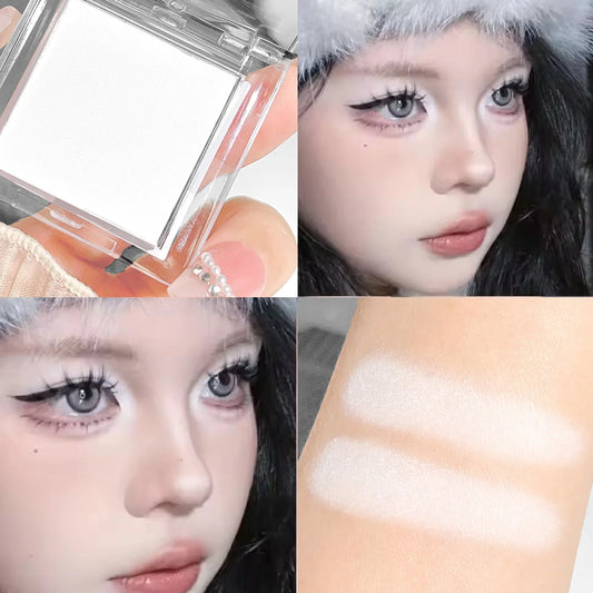 Hisyi Matte Monochrome Eyeshadow – Natural Light Highlighter Powder for Eye Contouring & Brightening