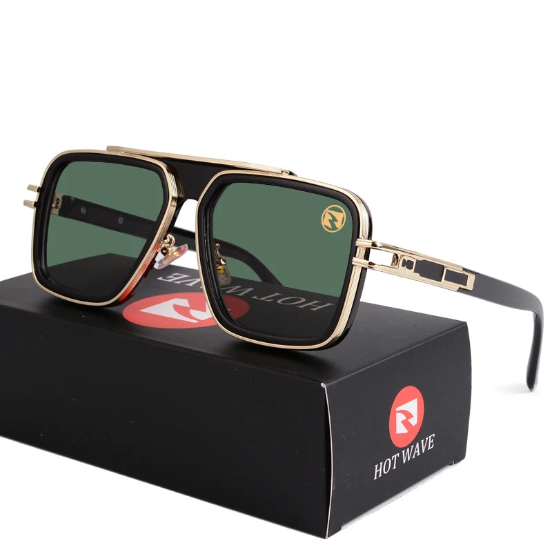 RBB Blue Mirror Square Sunglasses for Men – UV Protection, Vintage Style