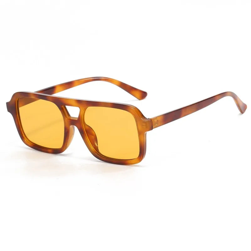 RBB Y2K Double Beam Sunglasses – Small Frame Retro UV Protection Outdoor Eyewear
