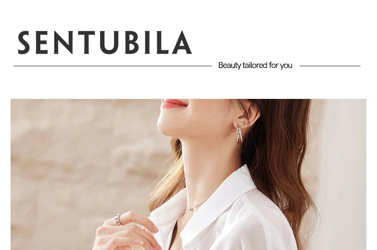 SENTUBILA Sheer Knot Shirts Women 2025 Elegant Casuals Long Drop Sleeve Button Up Shirts & Blouses Female Clothes 132C48674