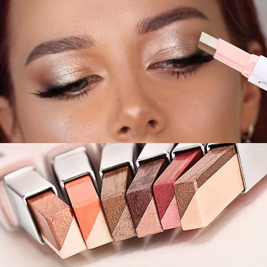 2-in-1 Pearly Highlighter & Eyeshadow Stick – Waterproof, Long-Lasting Glitter Eyeliner
