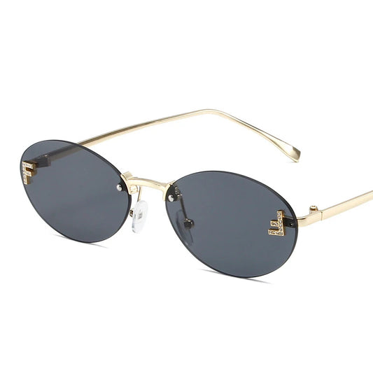 RBB Personalized Diamond F Sunglasses | Metal Frame & Hinges | Unisex