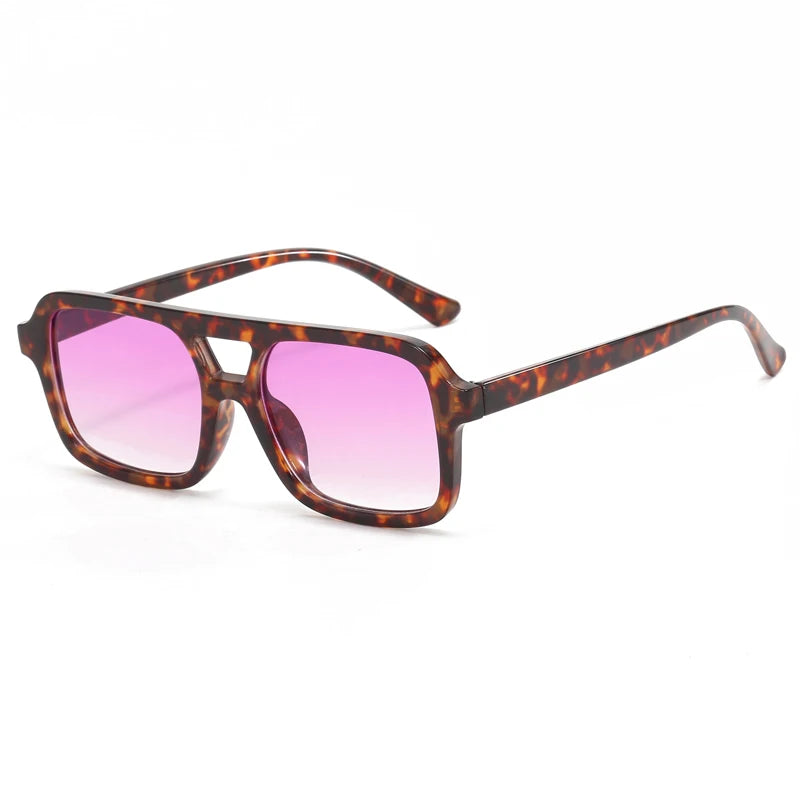 RBB Y2K Double Beam Sunglasses – Small Frame Retro UV Protection Outdoor Eyewear