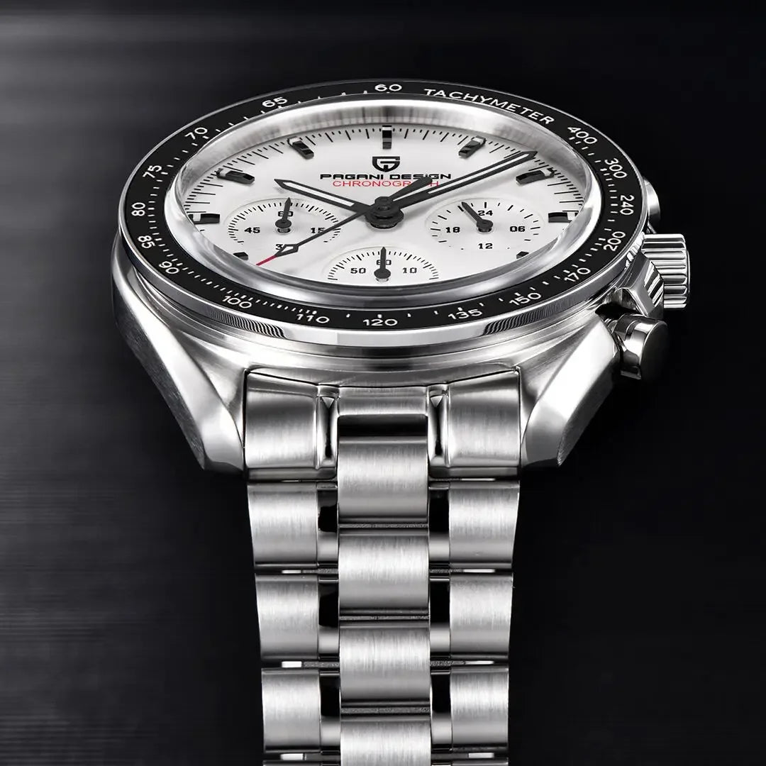 RBB PD-1701 V5 Men’s Chronograph Watch – 2024 Luxury Quartz Sports Timepiece with AR Sapphire Glass & 100M Water Resistance