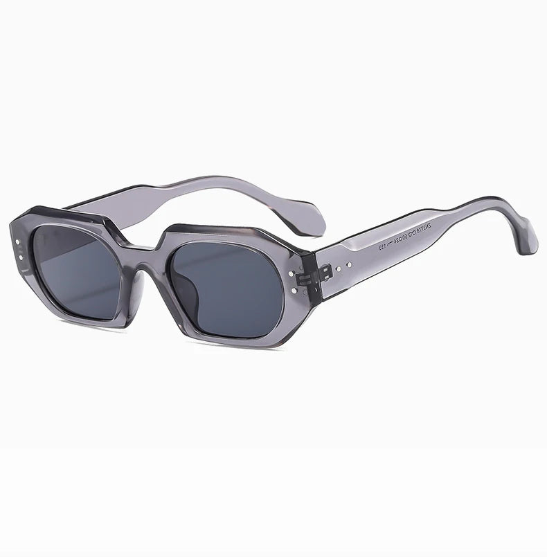 RBB Irregular Polygon Sunglasses – Retro Contrast Color Shades | Wide Leg Anti-Blue Light Outdoor Eyewear