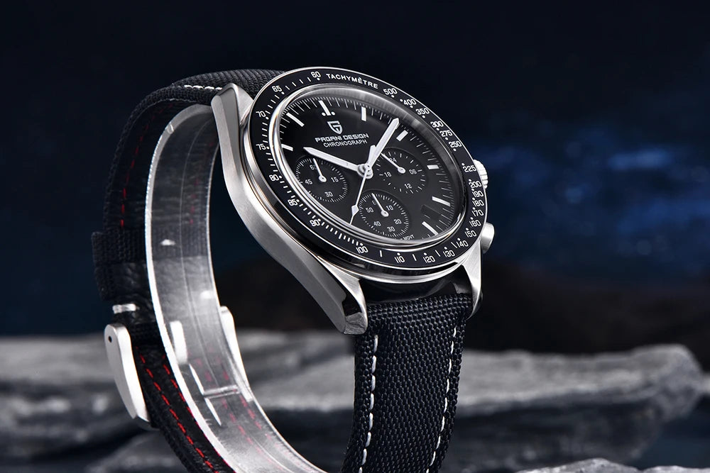 RBB 2025 DESIGN V5 Moon Men's Luxury Quartz Chronograph Watch – Waterproof Sport Stainless Steel Timepiece