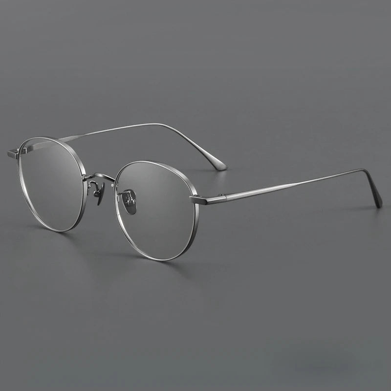 RBB Retro Round Pure Titanium Optical Eyeglasses – Ultra-light Wide-rimmed Frame for Men & Women