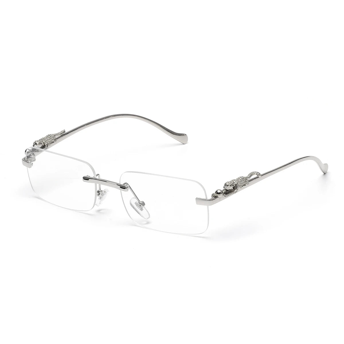 RBB Rimless Square Metal Sunglasses – Unisex UV400 Outdoor Designer Shades