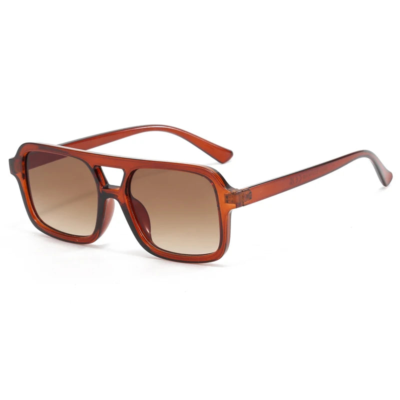 RBB Y2K Double Beam Sunglasses – Small Frame Retro UV Protection Outdoor Eyewear