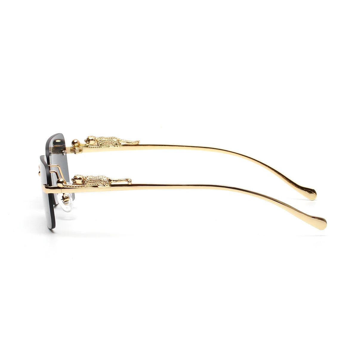 RBB Rimless Square Metal Sunglasses – Unisex UV400 Outdoor Designer Shades