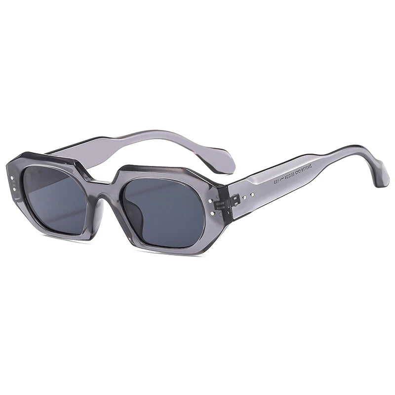 RBB Irregular Polygon Sunglasses – Retro Contrast Color Shades | Wide Leg Anti-Blue Light Outdoor Eyewear