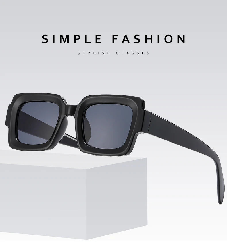 RBB Punk Square Sunglasses – Anti Blue Light UV400 Outdoor Sun Glasses for Men & Women