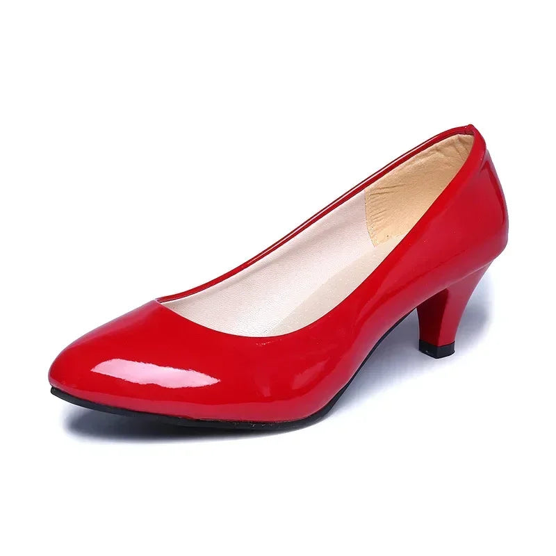 RBB Women’s Nude Pumps – Shallow Toe Low Heels for Office, Wedding & Party